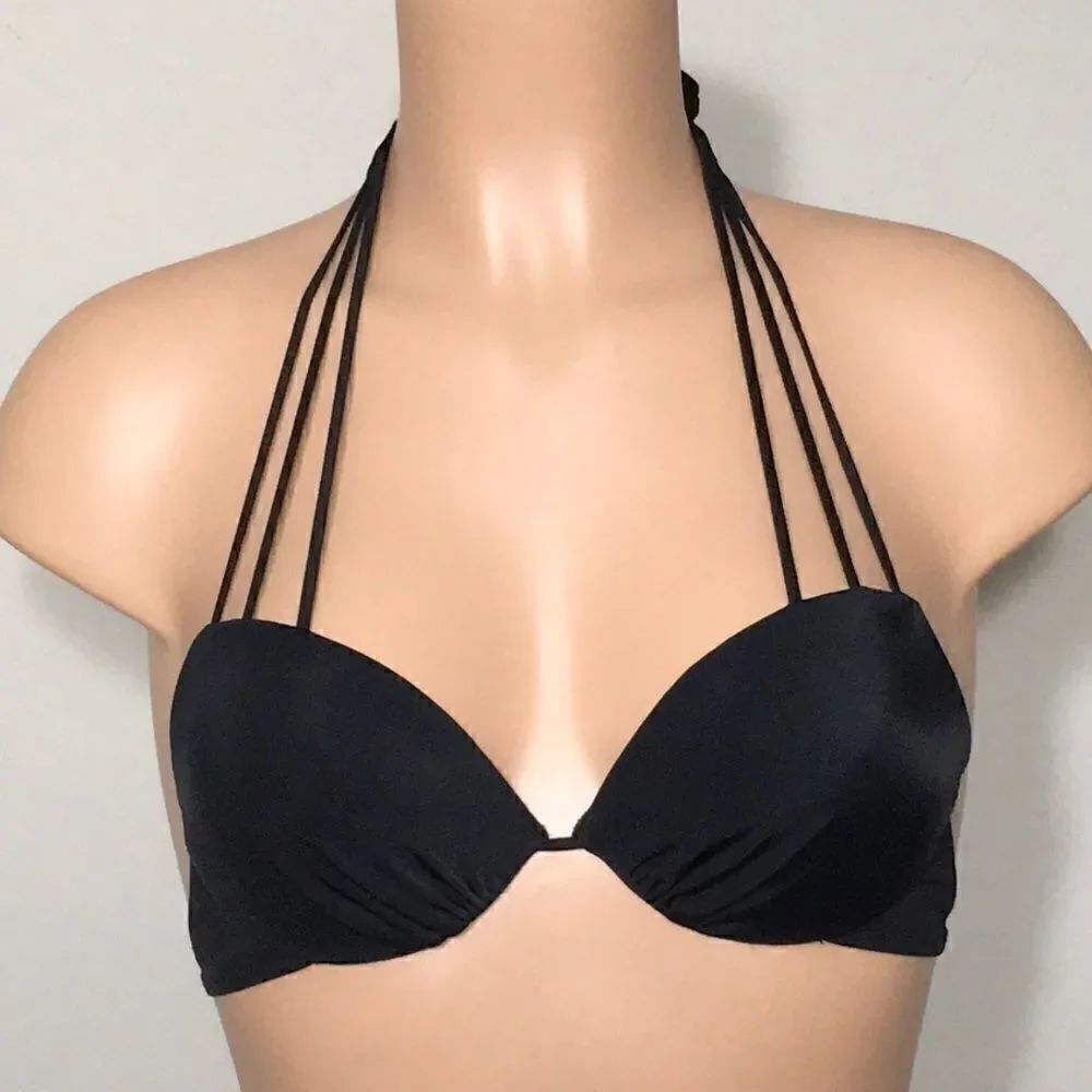 TOPSHOP black multi strap bikini top - Picture 2 of 5